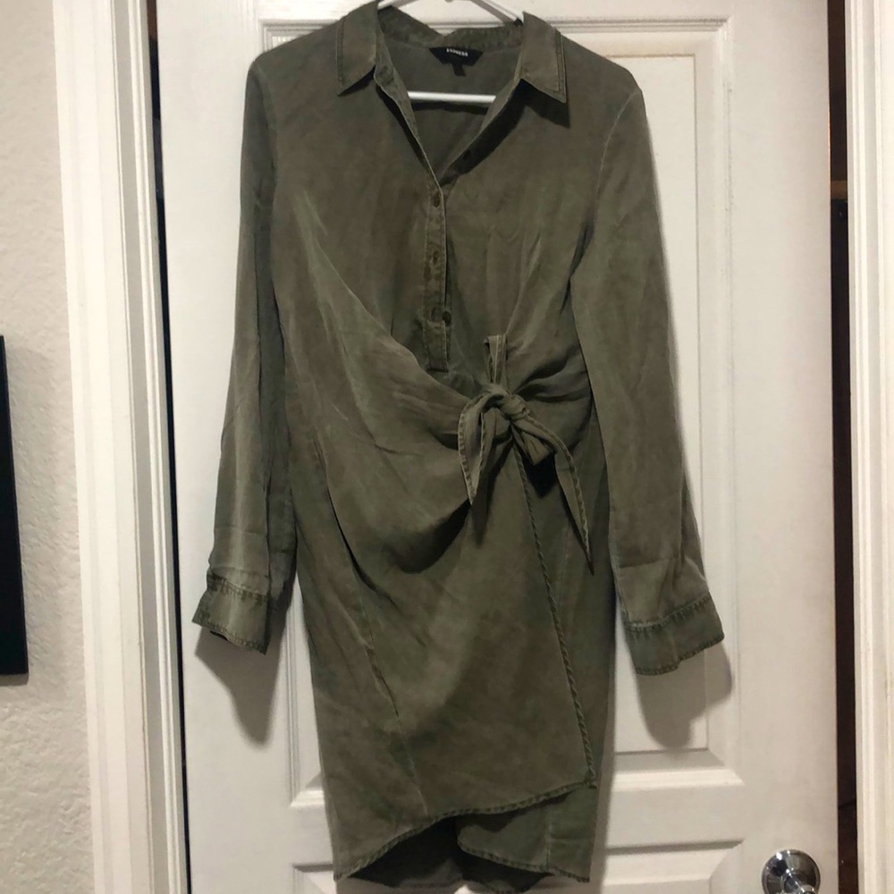 Army green Express dress